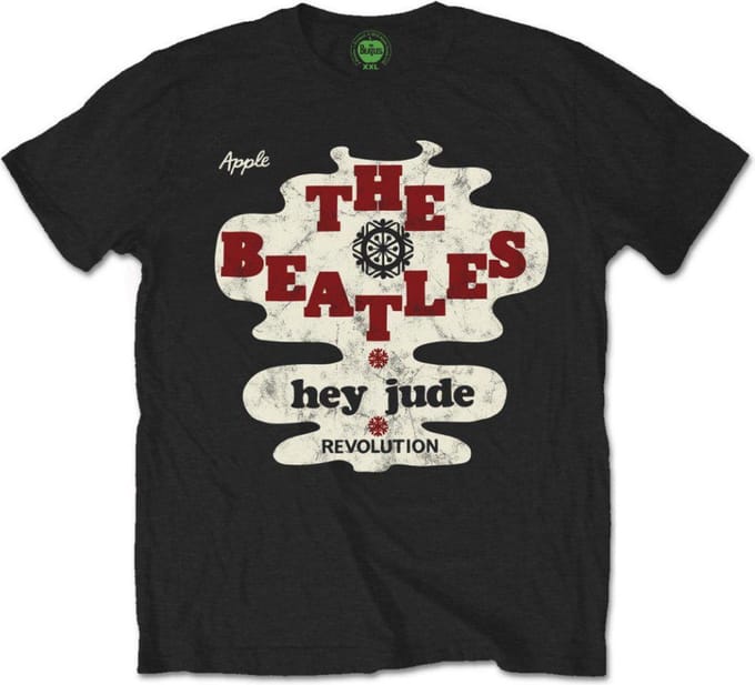 The Beatles - Hey Jude/Revolution Heren T-shirt - S - Zwart