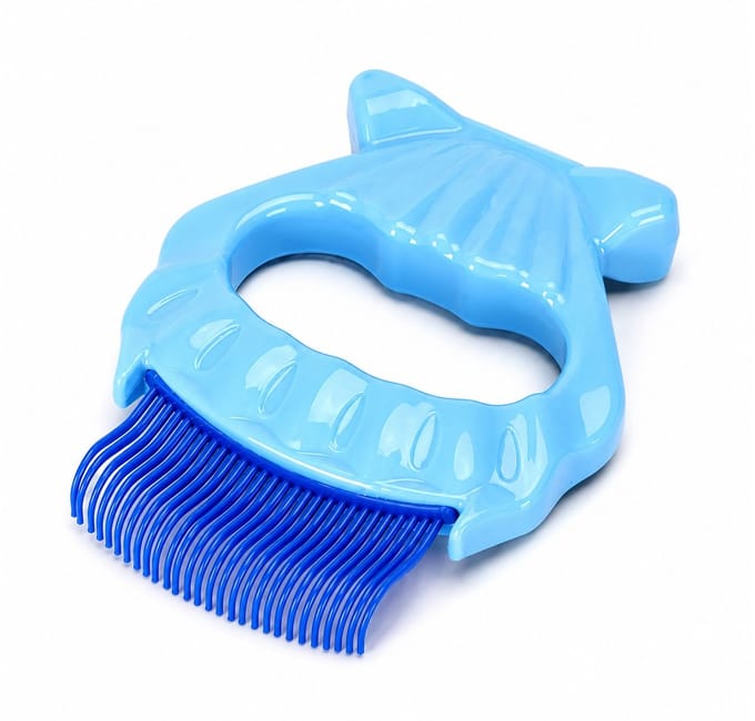 Nobleza Kattenkam en Hondenkam - Massagekam - Voor Lang en Kort Haar - Ergonomische Grip - Blauw