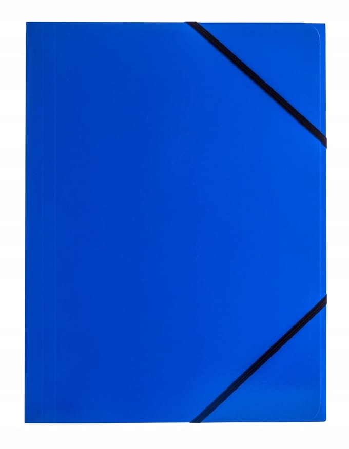 Tetis A4 Kartonnen Map met Elastische Sluiting, Blauw