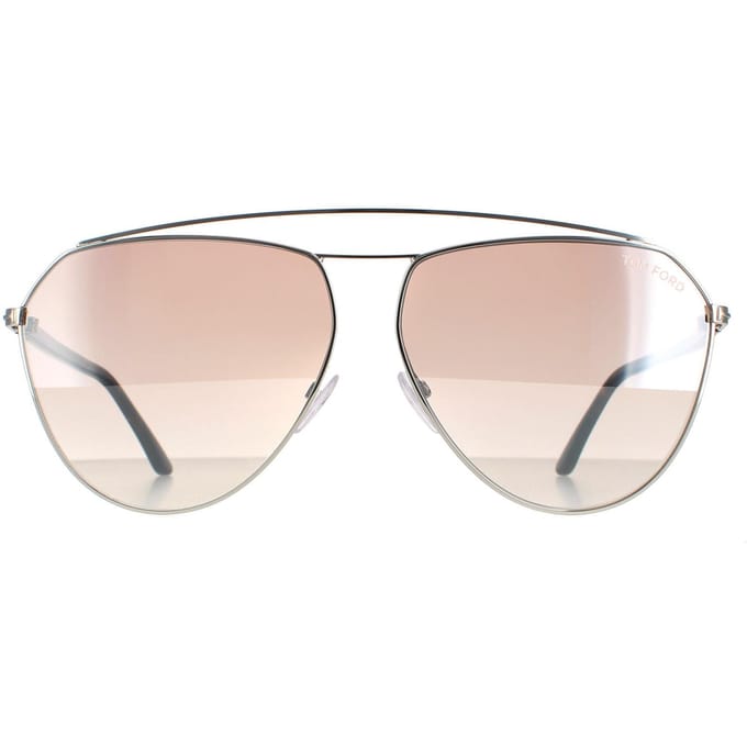 Tom Ford zonnebril Binx FT0681 16G Silver Havana Brown Silver Gradient Mirror