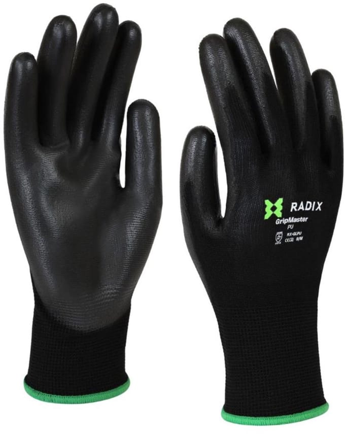 Radix GripMaster - Werkhandschoenen - PU Black - M8 / M
