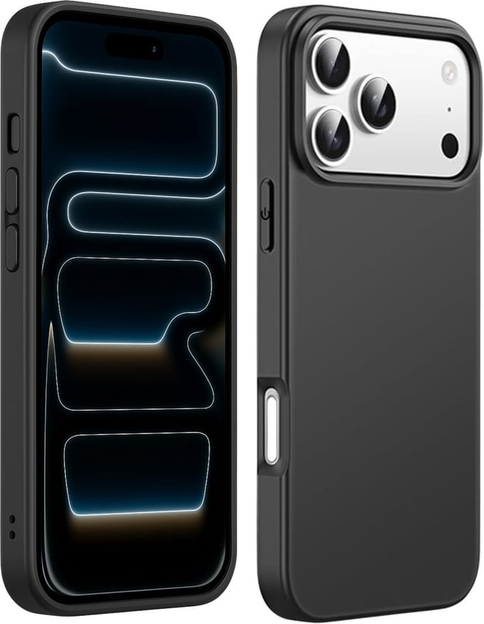 iPhone 17 Pro Max - Hoesje backcover Shockproof siliconen Zwart