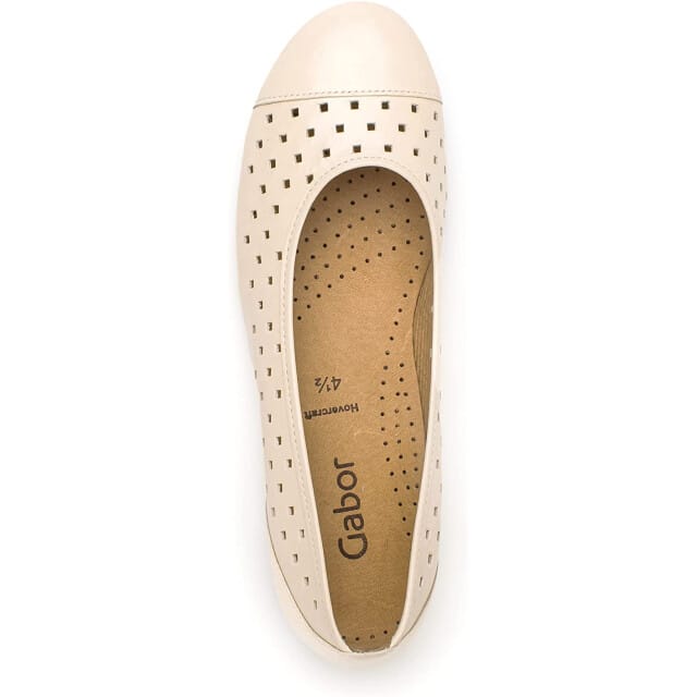 Gabor 24.169.22 - dames ballerina - Beige - maat 36 (EU) 3.5 (UK)