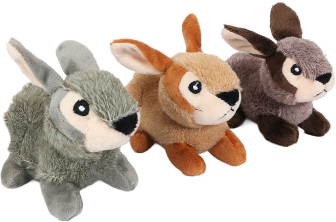 PIA Soft Toys-Set van 3 Soft Pluche Konijn Knuffels 3 ass. 12 cm