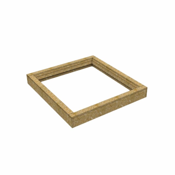 OSB geïsoleerde opstand voor dakraam voor schuin dak 60 x 60 cm