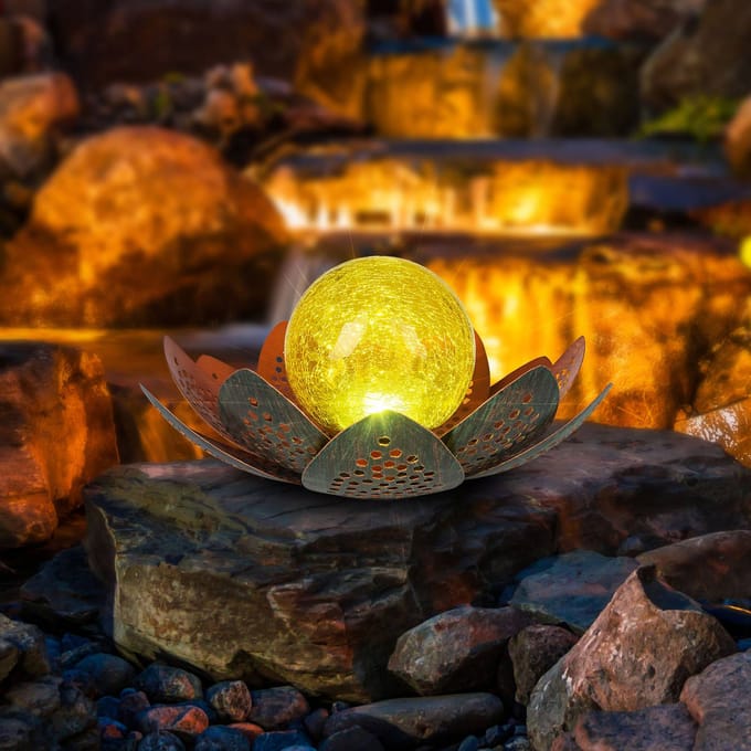 Globo LED solarlamp 33655, bloem, Ø 22 cm