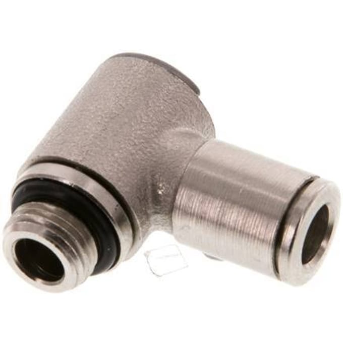6mm x G1/8'' 90 graden L-vorm Messing Insteekfitting Buitendraad Draaibaar NBR