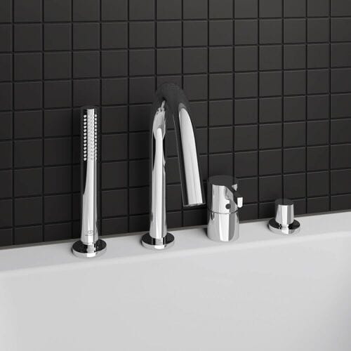 Ideal Standard 4-hole bath faucet for tub edge with spout BC789AA