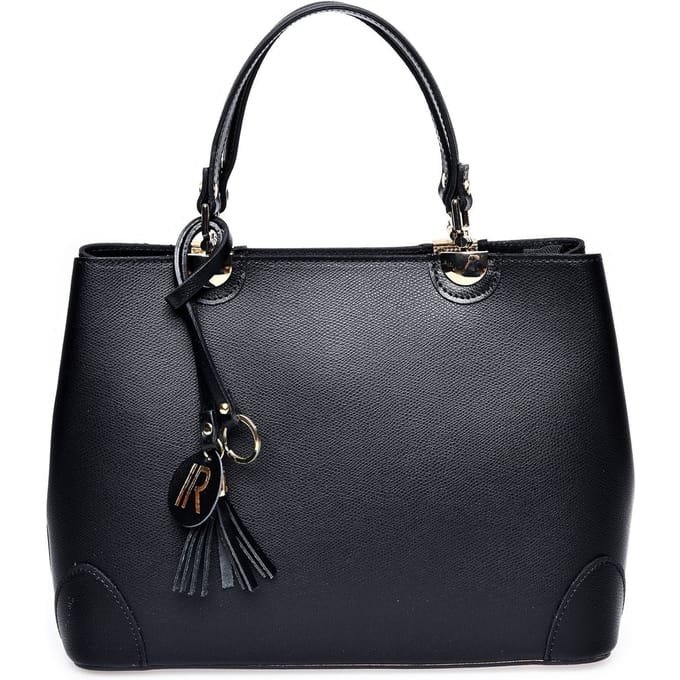 Isabella Rhea Zwart Rundleer Tas