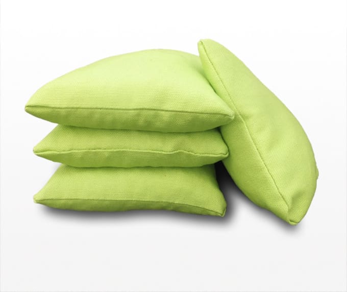 1 set van 4 GROENE Cornhole Bags / Zakjes (volgens de officiële normen)