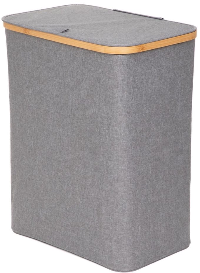 HOMLA - Wasmand - Grijs - 45x30x55 cm - NELLIE