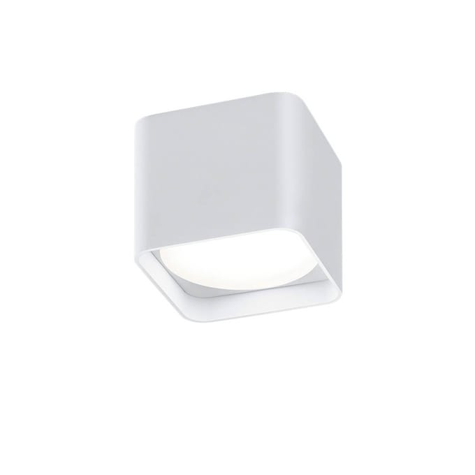 Helestra Dora LED plafondlamp hoekig, wit mat