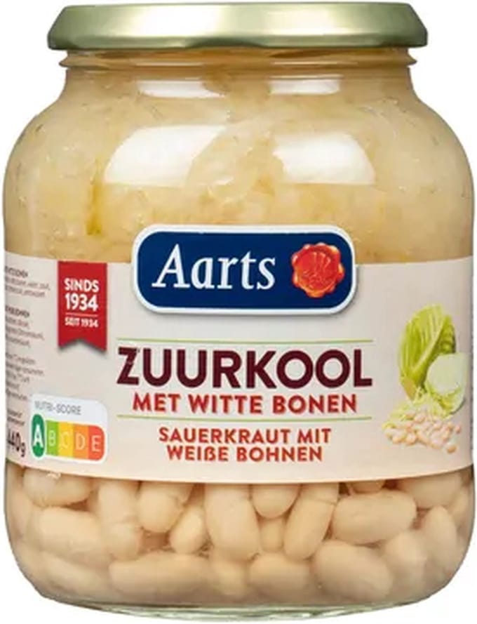 Aarts zuurkool/witte bonen glas (6x 720ml)