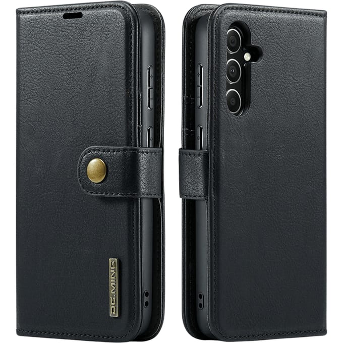 DG.MING Samsung S23 FE Lederen 2-in-1 Wallet en Hoesje Zwart