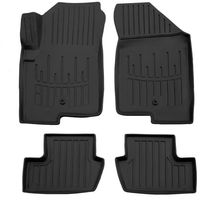 3D Vloermatten - SCOUTT - Jeep Compass 2006-2016 - Premium Rubber - Waterbestendig - Op Maat zwart