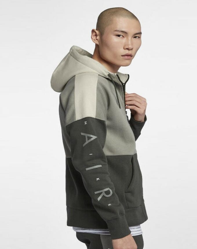 Nike Air Trainingspak met rits voor heren Olijfgroen