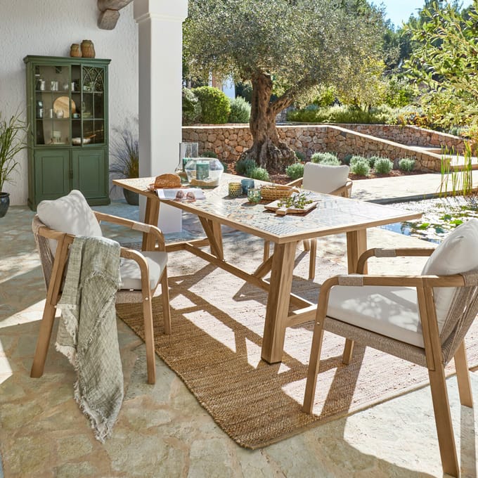 LOBERON Eettafel Galdorena bruin/bont