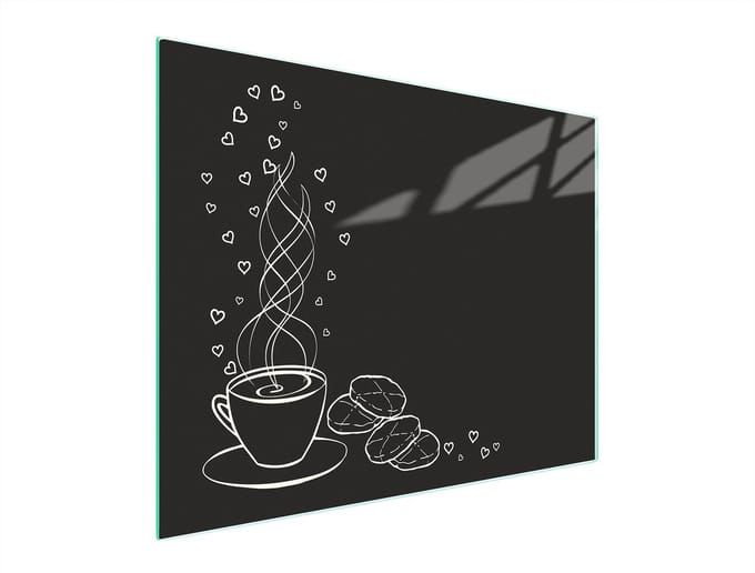 TMK ArtDeko - Snijplank - Glas - 52x40 cm - Koffie Ontwerp