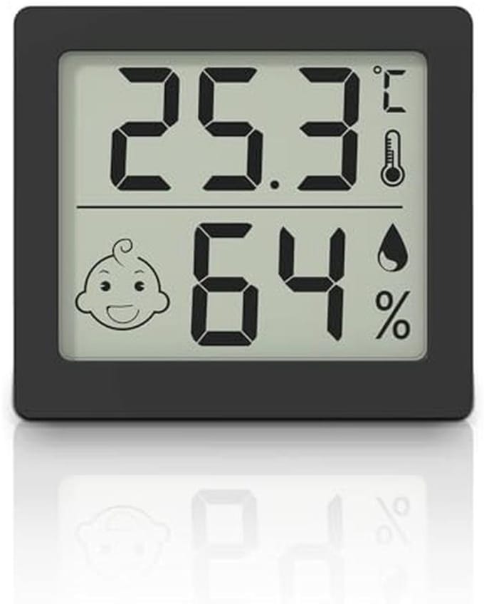 Ultradunne digitale thermometer en hygrometer voor binnen - 3,1 inch