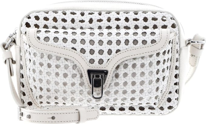 COCCINELLE Leren Schoudertas Beat Eco Woven Handbag Coco. Mi / Coco. Mi Crème