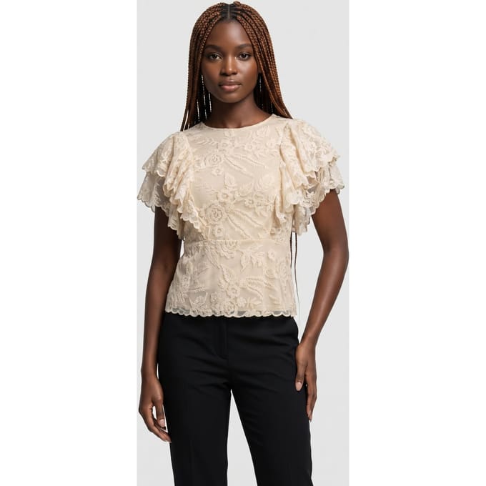 & Other Stories Evelyn Lace Blouse Speed Beige Taglia: 36 | Magliette intime Outlet | Donna | Marrone