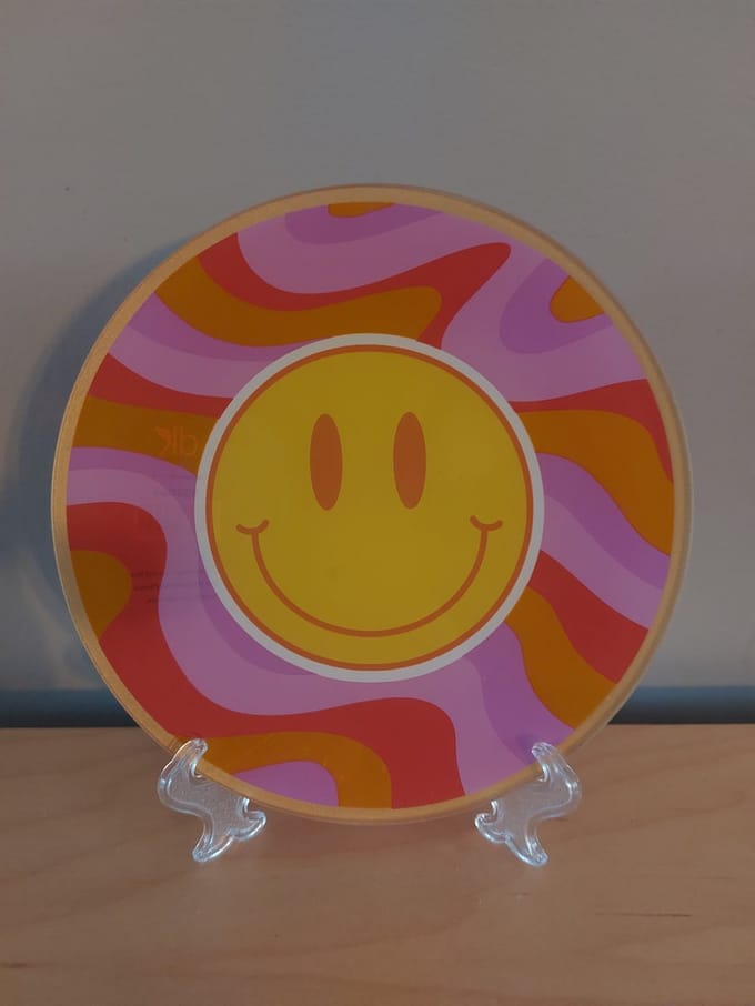 leuk bordje met de tekst : smiley