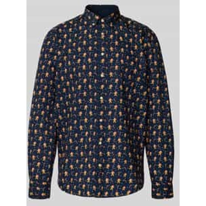 Regular fit vrijetijdsoverhemd met kerstmotief