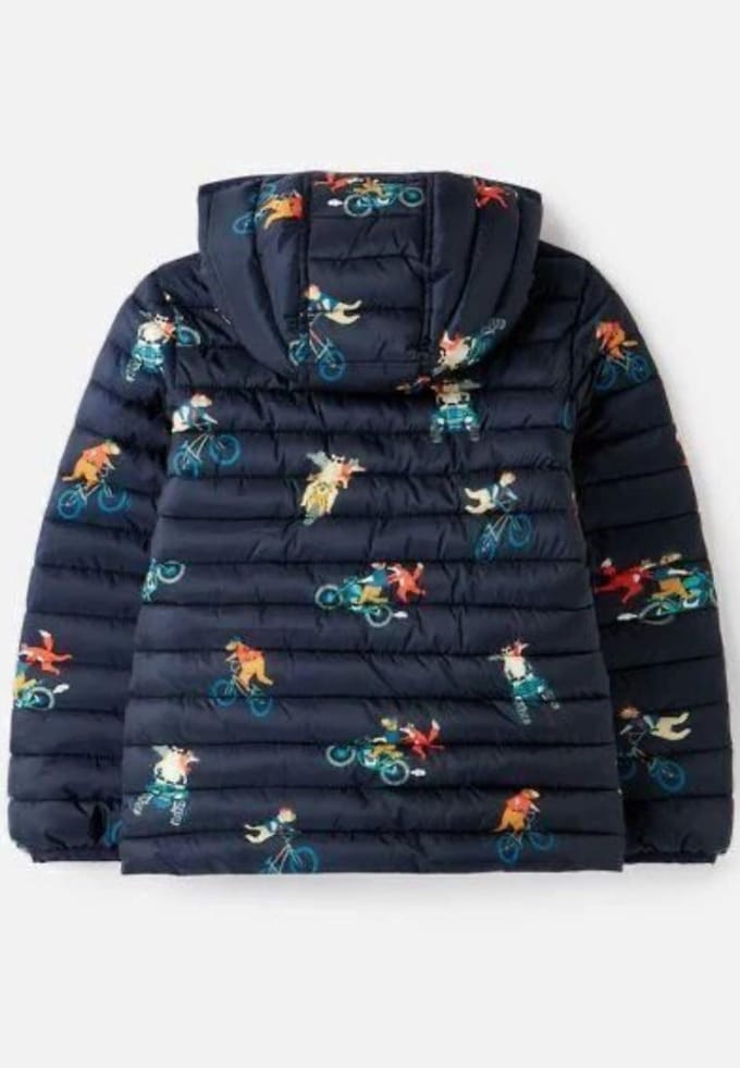 Joules Jongens Cairn Jas Biker Animal in Navy