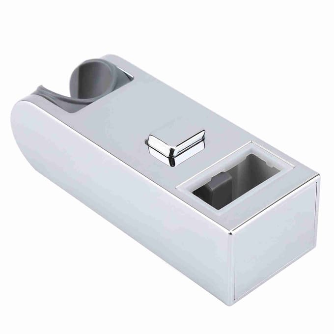 ABS Verchroomd Verstelbare Hoogte Doucheglijst Stang Rail Houder Standaard 30*15mm gray