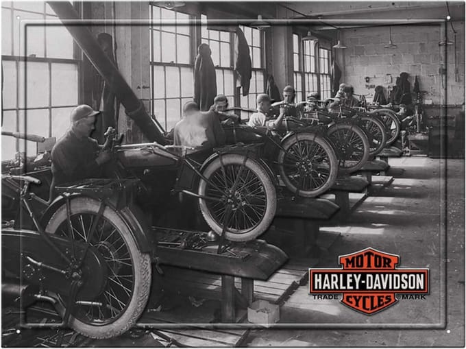 Harley-Davidson Factory Metalen Bord