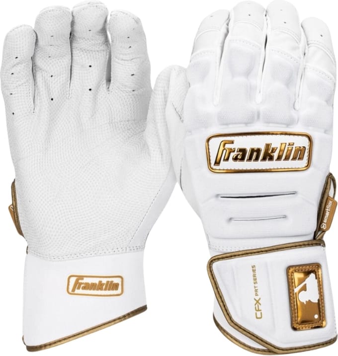 Franklin Honkbal/Softbal Slaghandschoenen Volwassenen| Maat S Kleur White/Gold