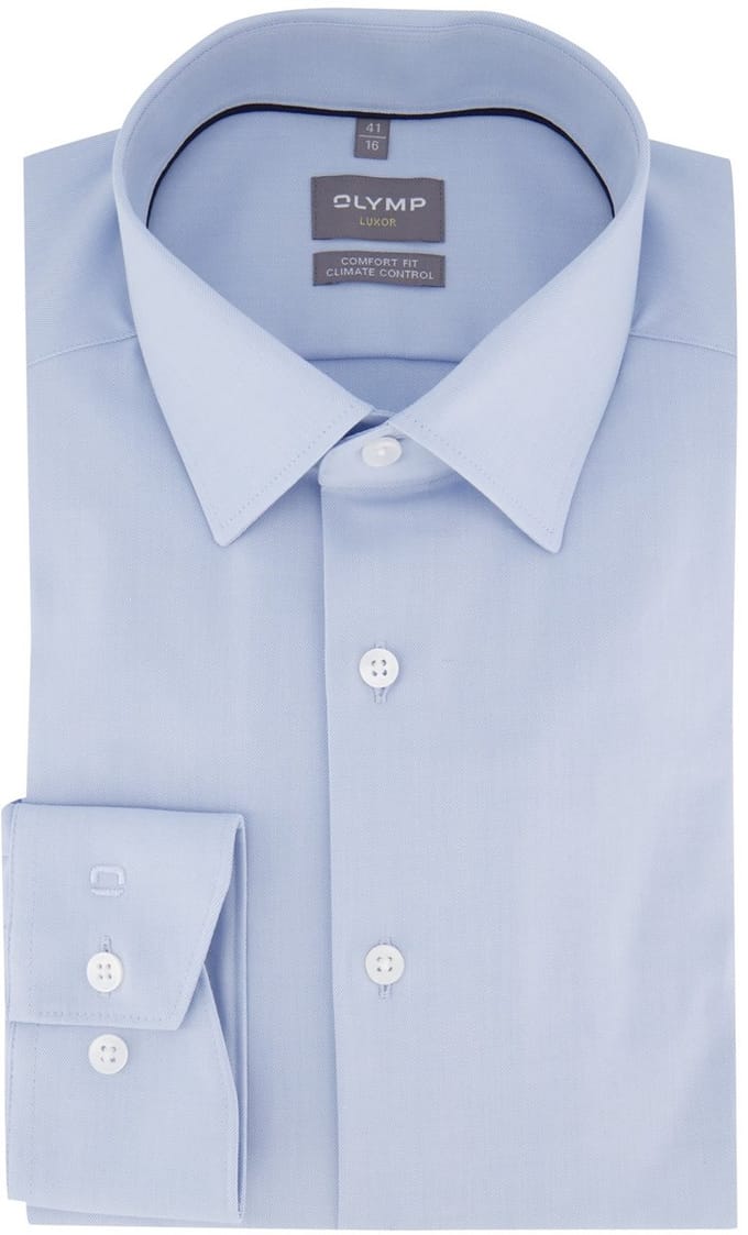 OLYMP Luxor 24/Seven Overhemd, Comfort Fit, New Kent, Bleu