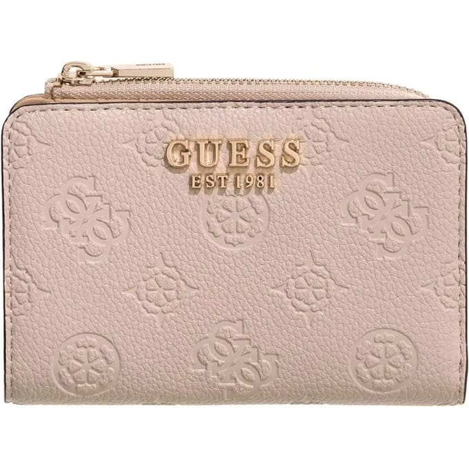 GUESS portemonnee Blake SLG Zip Around Card Case Bone Logo crème