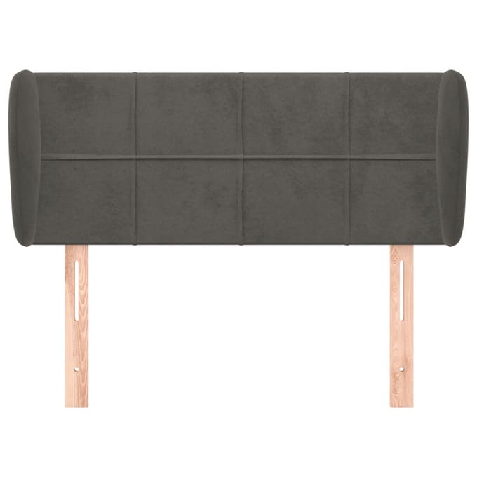 vidaXL - Hoofdbord - met - randen - 103x23x78/88 - cm - fluweel - donkergrijs
