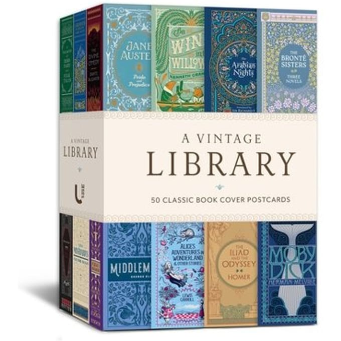 A Vintage Library: 50 Classic Book Cover Postcards - Classics Gift - Union Square & Co.