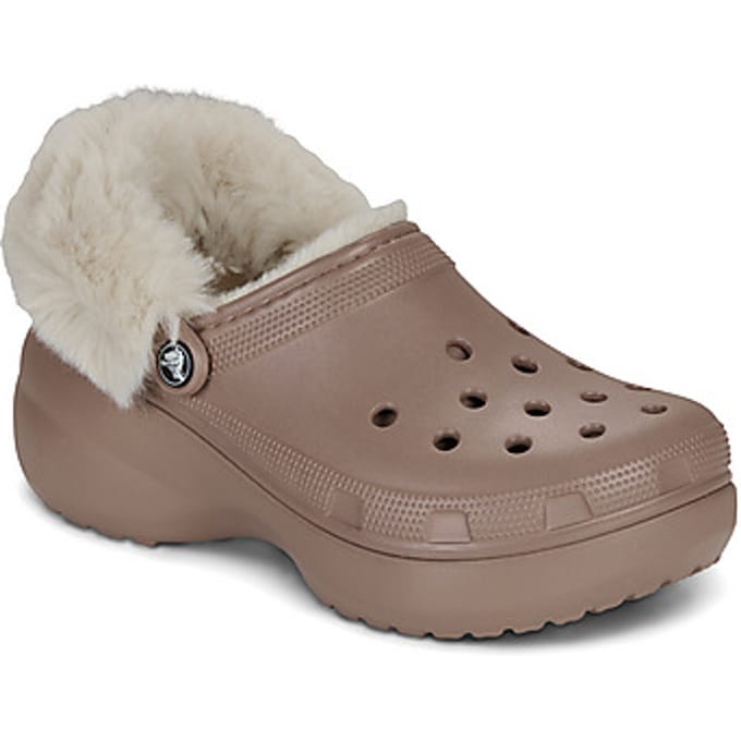 Crocs  Klompen Cls Platfm Lined Fuzz Strap Cg