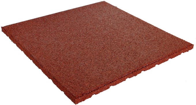 IVOL Rubber Tegel 20 mm - 50 x 50 cm - Rood
