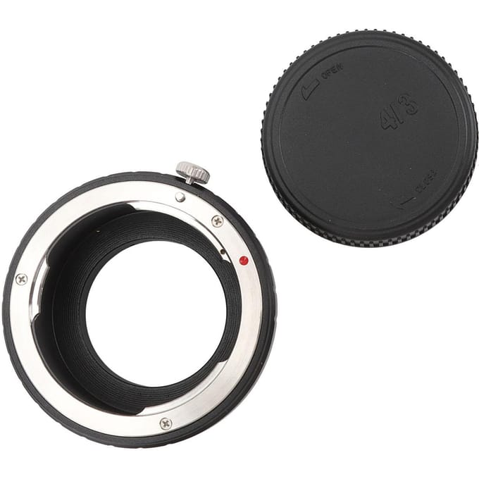 PK Lens naar M43 Adapter Aluminiumlegering Handmatige Focus Camera Lens Converter Ring met Dop voor Pentax black