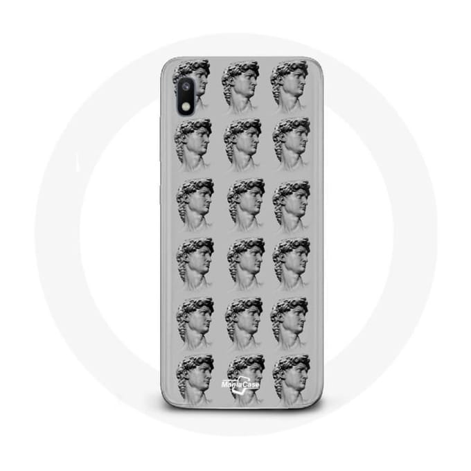 Coque pour Samsung Galaxy A10 Statue fond gris