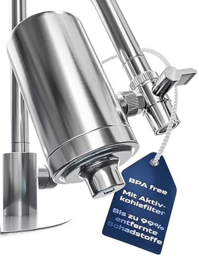 Zyrex® Waterfilter kraan - Waterfilter - Zilver - 11 x 7x 13cm