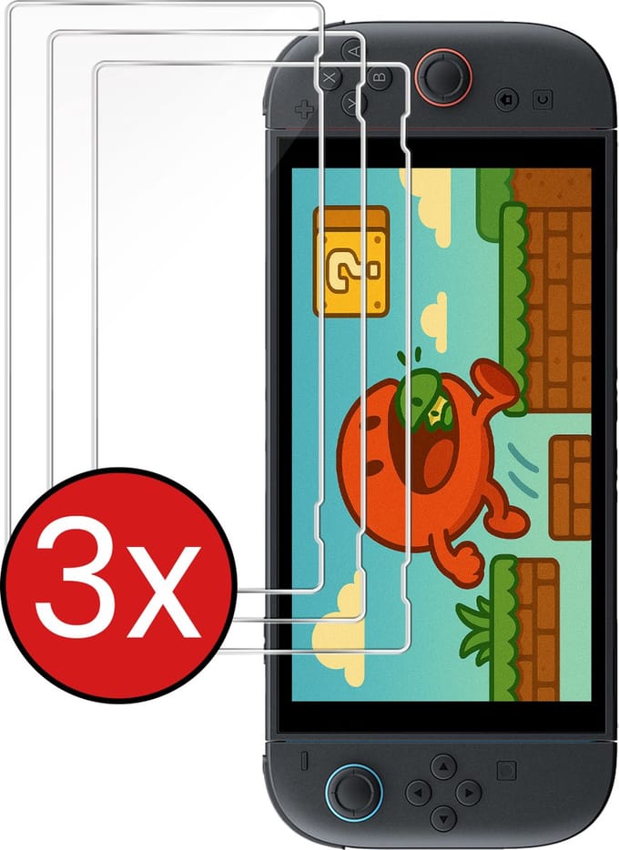 Screenprotector Geschikt voor Nintendo Switch 2 Screenprotector Tempered Glass Screen Protector Gehard Glas - 3 PACK