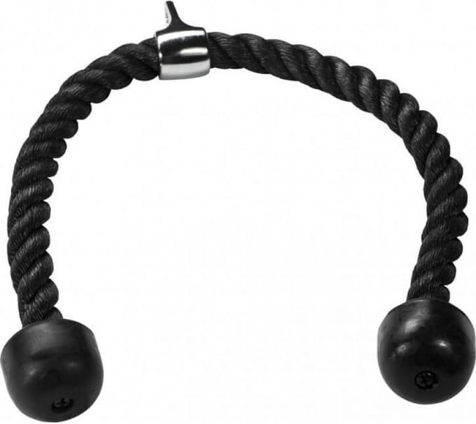 Gorilla Sports Triceps Touw - 85 cm - Nylon - Chromen Koppeling