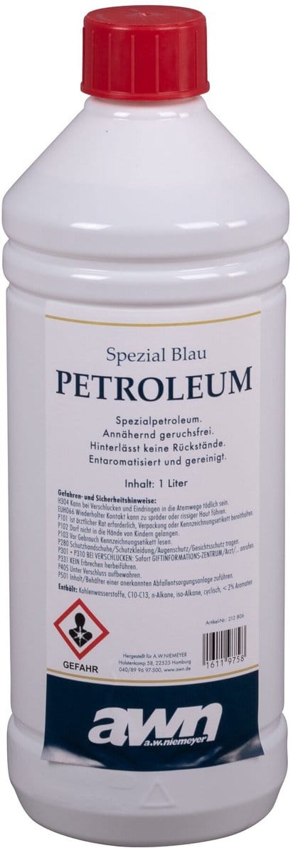 AWN® speciale petroleumfles van 1 liter - extra geurarm dankzij hoge zuiverheid