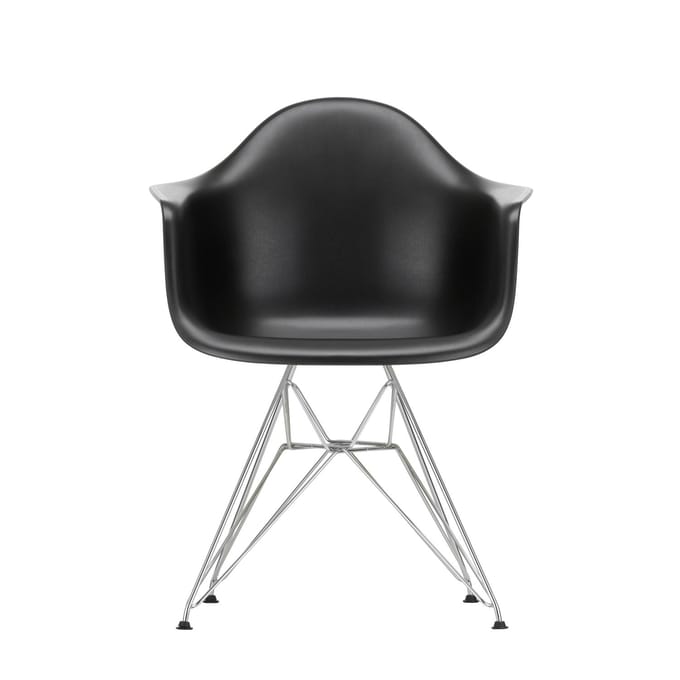 Vitra - DAR Eames Plastic Armchair - verchroomd - diepzwart RE