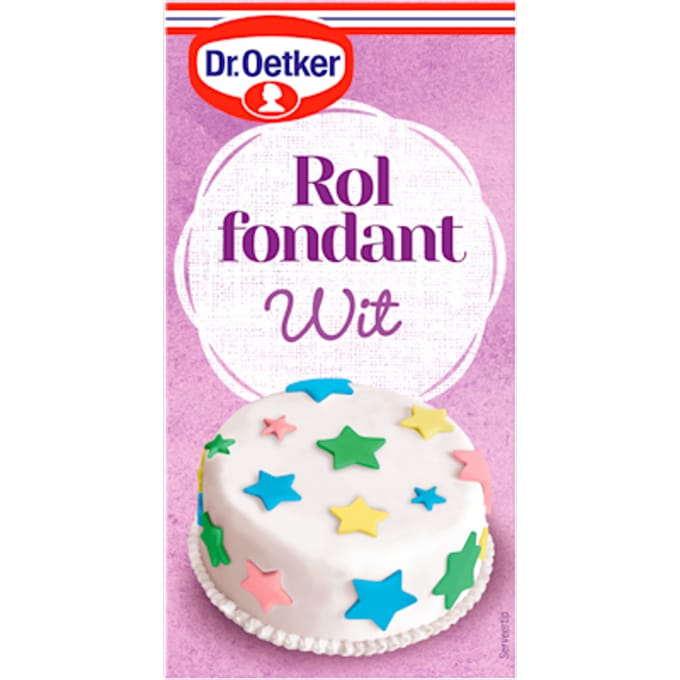 Dr. Oetker rolfondant - wit voor taarten en cupcakes - 200gr
