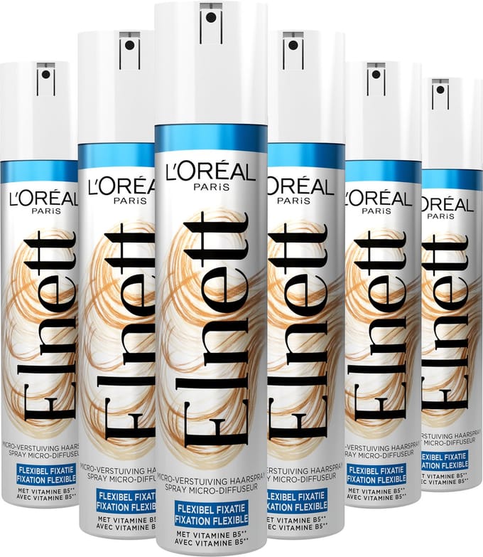 L'Oréal Paris Elnett Flexibel - Flexibel Fixatie Haarlak - 6 x 200ml