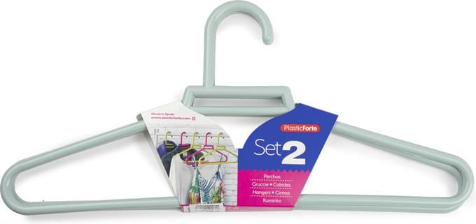 Plasticforte Kledinghangers - 8x - mintgroen - kunststof - 41 cm