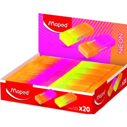 Maped Neon gum van kunststof, display van 20 stuks