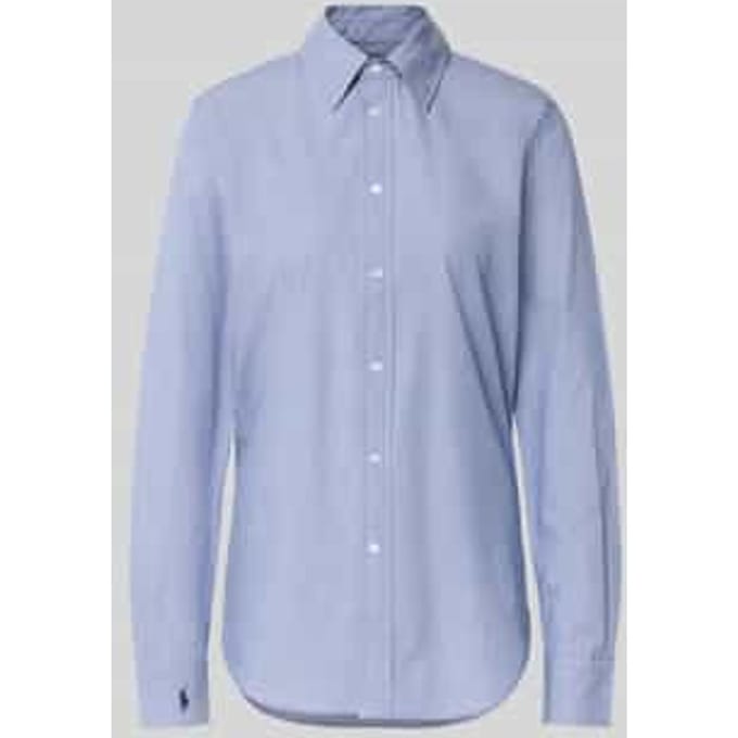 Regular fit overhemdblouse met logostitching