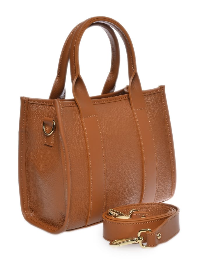 Isabella Rhea Brown Rundleer Tas